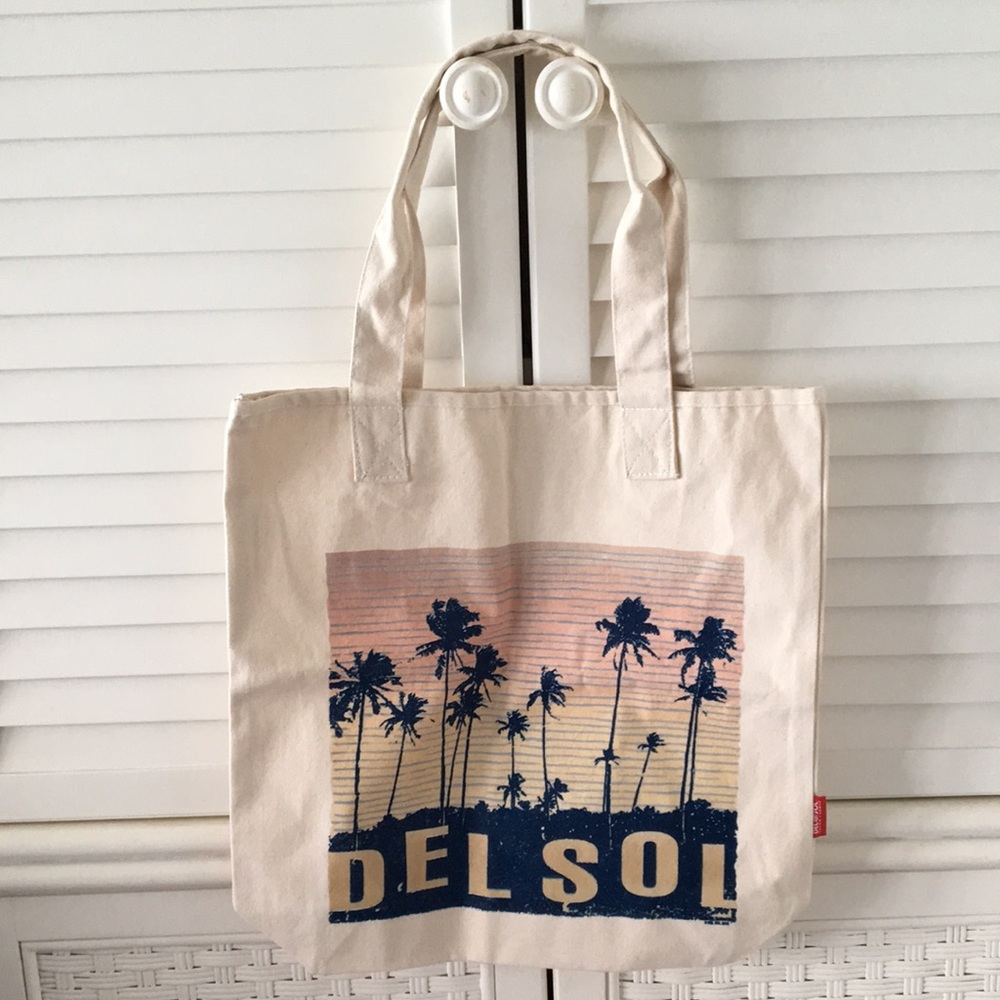 Del Sol color changing tote logo canvas cotton